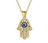 Supcare Cordon Collier pour Pendentif Doré avec Main de Fatima - Chaîne Acier Inoxydable