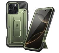 Coque Intégrale pour iPhone 16 Pro Antichoc Béquille Support Vert