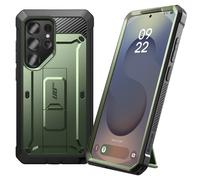 SUPCASE Coque pour Samsung Galaxy S25 Ultra avec 2 Protecteurs d’Ecran Avant (sans Film + avec Film) [Protection Qualité Militaire] (UB Pro) avec Béquille & Clip Ceinture pour S25 Ultra, Vert