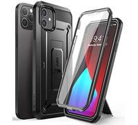 SUPCASE Coque iPhone 12 / iPhone 12 Pro 5G (2020) 6,1 Pouces, Coque Antichoc Intégrale Protection Robuste [Unicorn Beetle Pro] avec Protecteur d'écran Intégré, Béquille, Clip Ceinture (Noir)