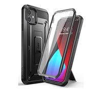 SUPCASE Coque iPhone 12 Mini 5G (2020) 5,4 Pouces, Coque Antichoc Intégrale Protection Robuste [Unicorn Beetle Pro] avec Protecteur d'écran Intégré, Béquille, Clip Ceinture (Noir)