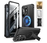 SUPCASE Coque Magnétique pour Samsung Galaxy S26 Ultra avec Support [Compatible avec MagSafe] [2 Cadres Avant] [Protecteur d’Ecran Intégré & Clip Ceinture] (UBPro Mag) Boîtier pour S26 Ultra, Aramide