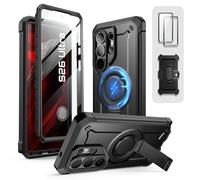 SUPCASE Coque Magnétique pour Samsung Galaxy S26 Ultra avec Support [Compatible avec MagSafe] [2 Cadres Avant] [Protecteur d’Ecran Intégré & Clip Ceinture] (UBPro Mag) Boîtier pour S26 Ultra, Noir