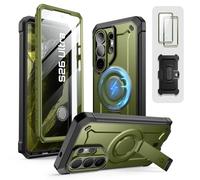 SUPCASE Coque Magnétique pour Samsung Galaxy S26 Ultra avec Support [Compatible avec MagSafe] [2 Cadres Avant] [Protecteur d’Ecran Intégré & Clip Ceinture] (UBPro Mag) Boîtier pour S26 Ultra, Vert