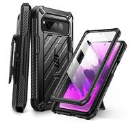 SUPCASE Coque pour Google Pixel Fold 2023 avec Protecteur d'Ecran, Support & Clip Ceinture [Protection Qualité Militaire] Intégrale Robuste, Noir