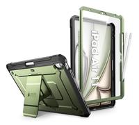 SUPCASE Coque pour iPad Air 11 Pouces M3 2025 avec Protecteur d'écran Intégré [Support Pliable & Fente Stylet] Protection Militaire Intégrale pour iPad Air 7e/6e/5e/4e Gén 11/10,9", Vert