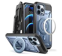 SUPCASE Coque pour iPhone 13 Pro Max (2021) 6,7 Pouces, Compatible avec MagSafe Protection Intégrale Robuste Antichoc [UB Pro Mag] avec Protecteur d'Ecran, Béquille, Clip Ceinture (Bleu)
