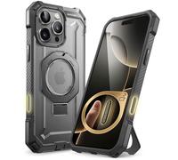 SUPCASE Coque pour iPhone 16 Pro Max avec Support Anneau Pliable [Compatible avec Bouton Caméra & MagSafe] [Protection Militaire] (UB Grip) Coque Magnétique Robuste pour iPhone 16 Pro Max 6,9", Gris