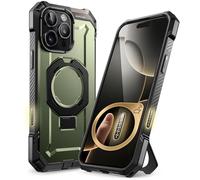 SUPCASE Coque pour iPhone 16 Pro Max avec Support Anneau Pliable (UB Grip) [MagSafe Compatible] [Protection Anti-Chute Qualité Militaire] Coque Magnétique Robuste pour iPhone 16 Pro Max 6,9" (Vert)