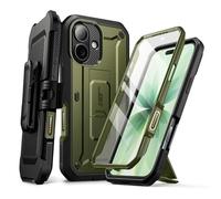 SUPCASE Coque pour iPhone 17 2025 avec Bouton Commande de Caméra [Béquille Intégrée & Protection d'Ecran] [Protection Qualité Militaire] (UB Pro) Coque Intégrale Robuste pour iPhone 17, Vert