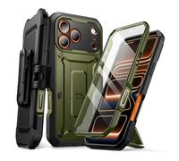 SUPCASE Coque pour iPhone 17 Pro 2025 avec Bouton Commande de Caméra [Béquille Intégrée & Protection d'Ecran] [Protection Militaire] (UB Pro) Coque Intégrale Robuste pour iPhone 17 Pro, Vert