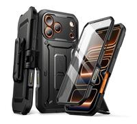 SUPCASE Coque pour iPhone 17 Pro 2025 avec Bouton Commande de Caméra [Béquille Intégrée & Protection d'Ecran] [Protection Militaire] (UB Pro) Coque Intégrale Robuste pour iPhone 17 Pro, Noir