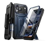 SUPCASE Coque pour iPhone 17 Pro 2025 avec Bouton Commande de Caméra [Béquille Intégrée & Protection d'Ecran] [Protection Militaire] (UB Pro) Coque Intégrale Robuste pour iPhone 17 Pro, Bleu