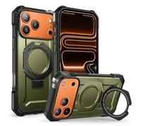 Coque MagSafe pour iPhone 17 Pro Max avec Béquille Antichoc 4.5m Bouton Photo Vert