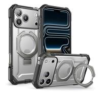 SUPCASE Coque pour iPhone 17 Pro Max avec Support Métal Réglable [MagSafe Compatible] [Protection Antichute Qualité Militaire] (UB Grip) Coque Magnétique Robuste pour iPhone 17 Pro Max, Gris