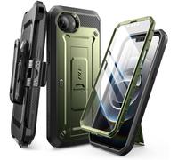 SUPCASE Coque pour iPhone 17e/16e avec Protecteur d'Ecran (UB Pro), [Support Pliable et Clip Ceinture Intégrés] [Protection Qualité Militaire] Coque Intégrale pour iPhone 17e/16e 6,1'', Vert