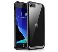 SUPCASE Coque pour iPhone SE 2022, iPhone SE 2020, iPhone 8, iPhone 7 [Unicorn Beetle Style] Protection Ultra-Fine Transparente Antichoc Anti-Rayures avec Bumper TPU (Noir)