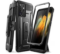 SUPCASE Coque pour Samsung Galaxy S21 Ultra 5G, avec Béquille + Clip Ceinture sans Protecteur d'écran [Unicorn Beetle Pro] Protection Robuste Bumper Antichoc (Noire)