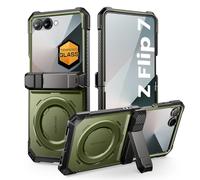 SUPCASE Coque pour Samsung Galaxy Z Flip 7 avec Support Béquille & Protecteur d'Ecran (UBGrip) [MagSafe Compatible] [Protection Charnières] Coque Magnétique Intégrale Qualité Militaire, Vert