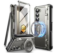 SUPCASE Coque pour Samsung Galaxy Z Fold 6 avec Porte-Stylet [MagSafe Compatible] [Protecteur d'Ecran & Support Anneau Magnétique] [Mag Pro] [Protection Robuste Qualité Militaire] pour Z Fold 6, Gris