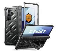 SUPCASE Coque pour Samsung Galaxy Z Fold 7 avec Support Pliable (UB Pro) [Protection d'Ecran en Verre Trempé] [Protection Qualité Militaire] Coque Intégrale Robuste pour Samsung Z Fold 7, Noir