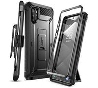 SUPCASE Coque pour Samsung Note 10 Plus / Note 10 Plus 5G, Avec Béquille + Clip Ceinture Sans Protecteur d'écran [Unicorn Beetle Pro] Protection Robuste Antichoc (Noir)