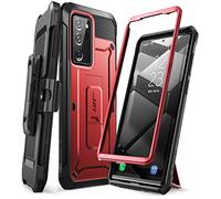 Supcase Coque Galaxy Note 20 Ultra (Unicorn Beetle Pro) – Bumper antichoc, béquille, clip – Rouge