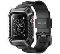 SUPCASE [Coque Unicorn Beetle Pro pour Apple Watch 3 [42 mm], coque de protection robuste avec bandes de sangle pour Apple Watch Series 3/2/1, Noir, 1, Moderne