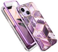 i-Blason Coque à Paillettes pour iPhone 14 Plus (6,7 Pouces), Coque de Protection à 360 degrés [Cosmo] avec Protecteur d'écran édition 2022 (Violet)