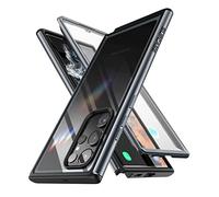SUPCASE Edge XT Series Coque pour Samsung Galaxy S23 Ultra 5G (2023), Cadre Fin, Coque de Protection Transparente avec Protecteur d'écran intégré (Noir)