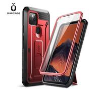 SUPCASE pour Google Pixel 5 (2020) UB Pro - Étui robuste intégral avec protection intégrée pour l'écran Red