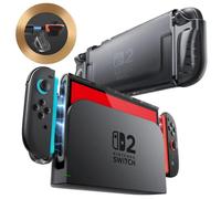 Supcase Pour Nintendo Switch 2 (2025) Étui De Protection Transparent En Cristal Avec Conception Joycon À Dégagement Rapide Et Poignée En Tpu--Frostnoir