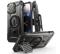 SUPCASE UB Mag XT Coque intégrale Robuste avec béquille intégrée et Clip de Ceinture pour iPhone 14 Pro Max/iPhone 13 Pro Max avec Protecteur d'appareil Photo, Compatible avec MagSafe (Noir)