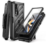 Coque et étui téléphone mobile Supcase Coque pour Samsung Galaxy Z Flip 4 Multicouche Clip ceinture et béquille support Unicorn Beetle Kickstand Case Noire