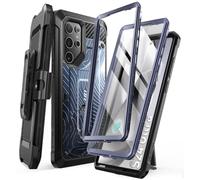 SUPCASE Unicorn Beetle Pro Coque pour Samsung Galaxy S24 Ultra avec Support, [2 Cadres Avant] Coque intégrale à 360° avec Clip Ceinture et béquille avec Protecteur d'écran pour S24 Ultra, BlueRipple