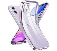 Supdeal Coque Crystal Clear pour iPhone 11, Jamais Jaune avec Protection de la Caméra, Étui Housse de Téléphone Portable Transparente en Silicone Ultra Fine et Légère, 6,1", Violet