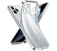 Supdeal Coque Crystal Clear pour iPhone 11 Pro, Jamais Jaune avec Protection de la Caméra, Étui Housse de Téléphone Portable Transparente en Silicone Ultra Fine et Légère, 5,8", Argent