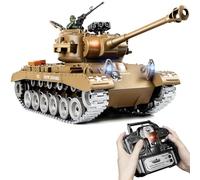 Supdex Sudex 1:18 RC Tak, 2.4Ghz US M26 Perhig Télécommande Army Tak That Shoot BBS ad Water Bom