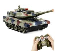 Supdex Tank Telecommande, RC Char 1/24 Telecommande, Leopard II Radiocommande, Combat avec de la Fumée et des Lumieres, Char Telecommandé Enfant, Convient aux Enfants de 6 Ans et Plus