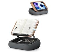 SupeDesk Support de lecture réglable pour canapé, lit, bureau, pouf souple avec clip latéral et espace de rangement, pliable, mains libres, essentiels pour les amateurs de livres