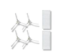 SUPENG Pièces de Rechange compatibles avec Le Robot aspirateur ABIR R30, Comprend 4 brosses latérales, 2 filtres HEPA.