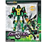 Super 10 Rektor Ninja Raptor Figurine robot transformable en dinosaure Vert