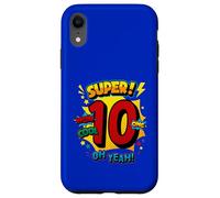 Super 10e Anniversaire Comic Pop Art Wow Cool OMG Oh Yeah Kids Coque pour iPhone XR