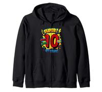 Super 10e Anniversaire Comic Pop Art Wow Cool OMG Oh Yeah Kids Sweat à Capuche