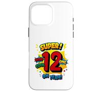 Super 12e Anniversaire Comic Pop Art Wow Cool OMG Oh Yeah Kids Coque pour iPhone 16 Pro Max