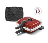 Lagrange Gaufrier Super2 – 1000W, 1 jeu de plaques Gaufre Coeur, Réversible, Fabriqué en France