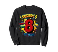 Super 8e Anniversaire Comic Pop Art - Wow Cool OMG Oh Yeah Kids Sweatshirt