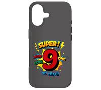 Super 9e Anniversaire Comic Pop Art - Wow Cool OMG Oh Yeah Kids Coque pour iPhone 17