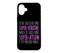 Super Atsem Presque Super Héroïne Cadeau École Maternelle Coque pour iPhone 16 Plus