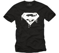 Super Bad Man Nerd T Shirt Hero Men Print Geek Movie Tee Shirt for Men Shirt Black L